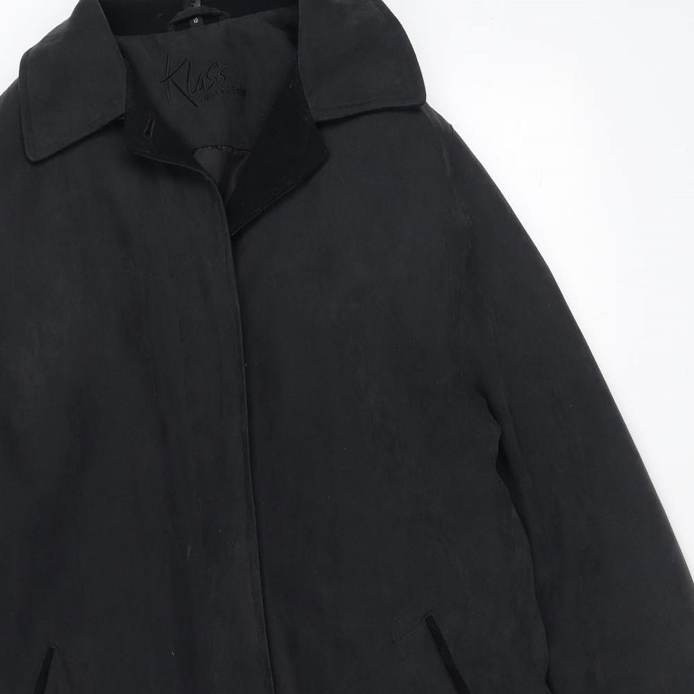 Klass Womens Black Pea Coat Coat Size 12 Button