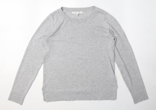 NEXT Womens Grey Round Neck Polyester Pullover Jumper Size 10