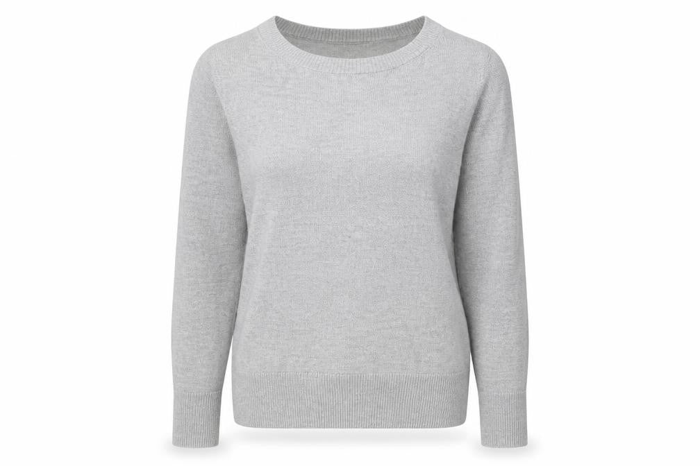 NEXT Womens Grey Round Neck Polyester Pullover Jumper Size 10