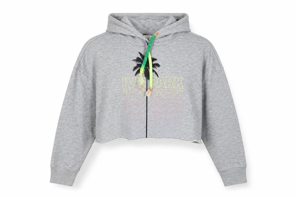 IVY PARK Womens Grey Polyester Pullover Hoodie Size S Pullover