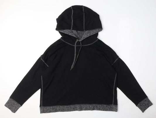 Souluxe Womens Black Polyester Pullover Hoodie Size L Pullover - Open Back