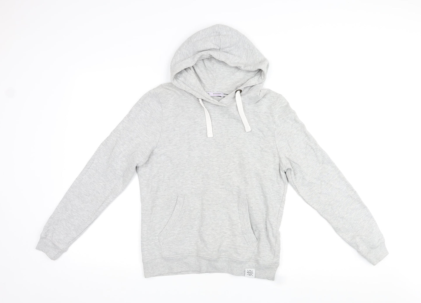 Avenue Womens Grey Cotton Pullover Hoodie Size 8 Pullover