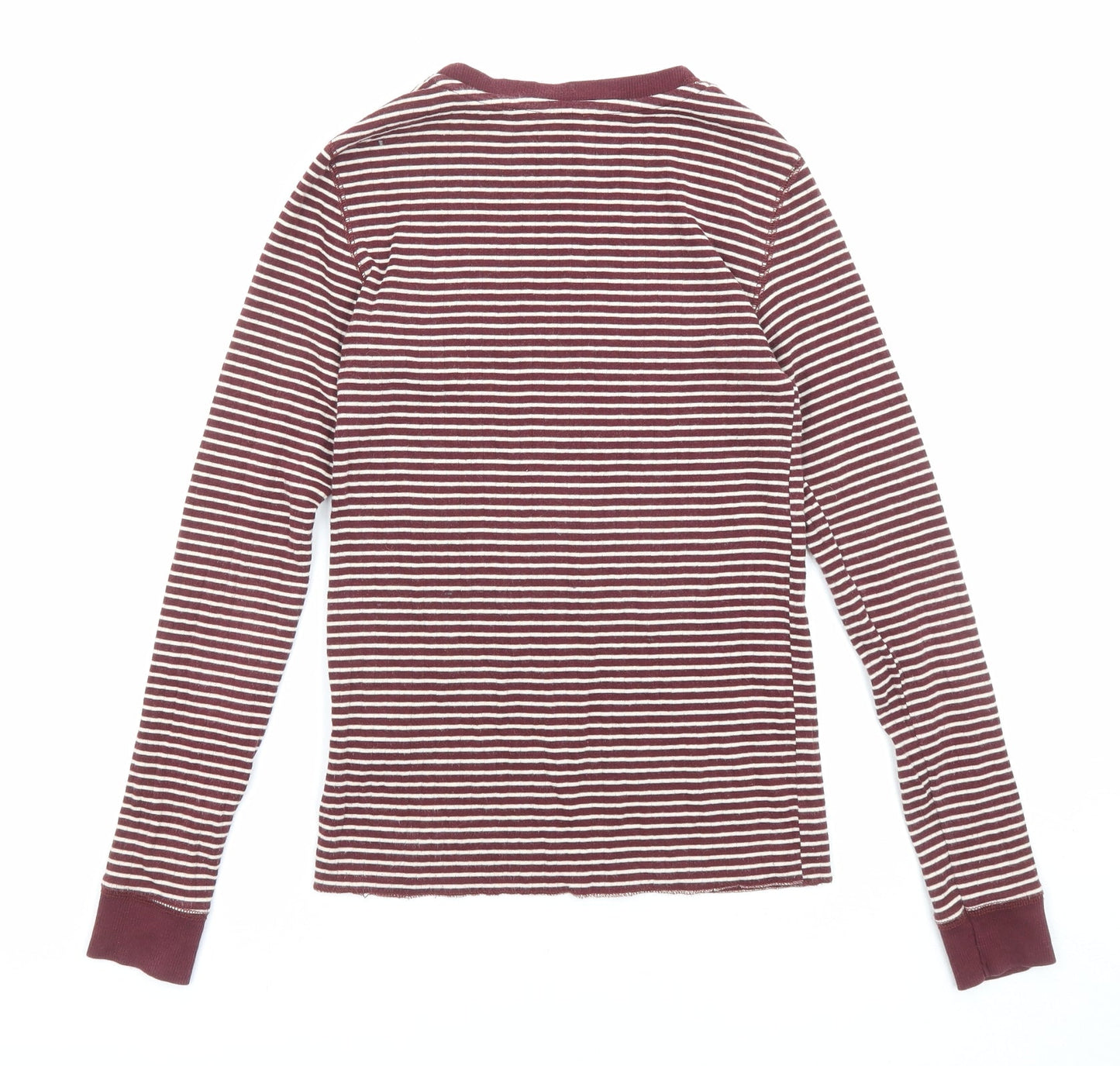 Cooperative Womens Purple Striped Cotton Basic T-Shirt Size XS Round Neck