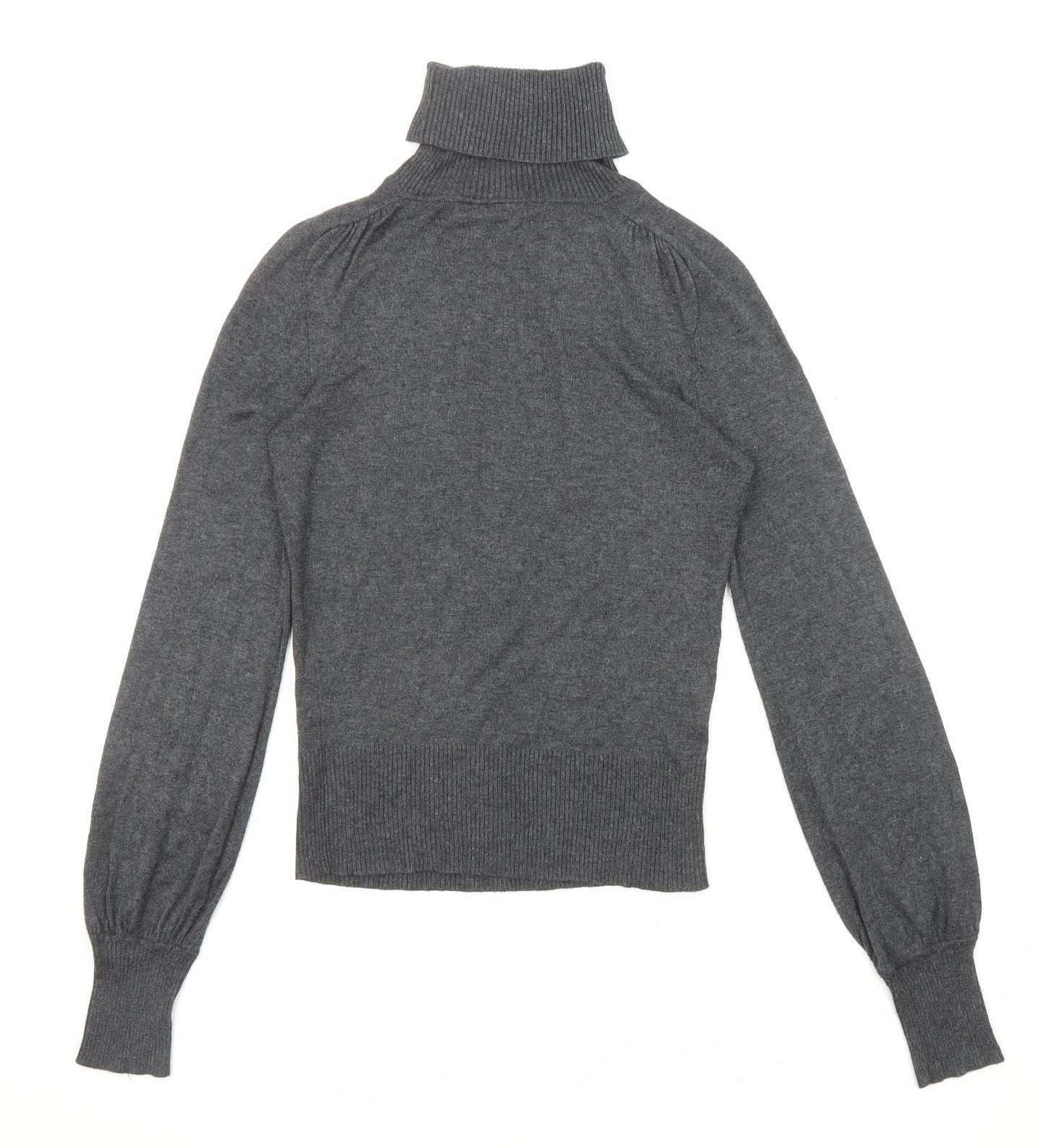 New Look Womens Grey Roll Neck Viscose Pullover Jumper Size 12