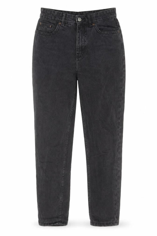 Denim & Co. Womens Grey Cotton Straight Jeans Size 6 L28 in Regular Zip