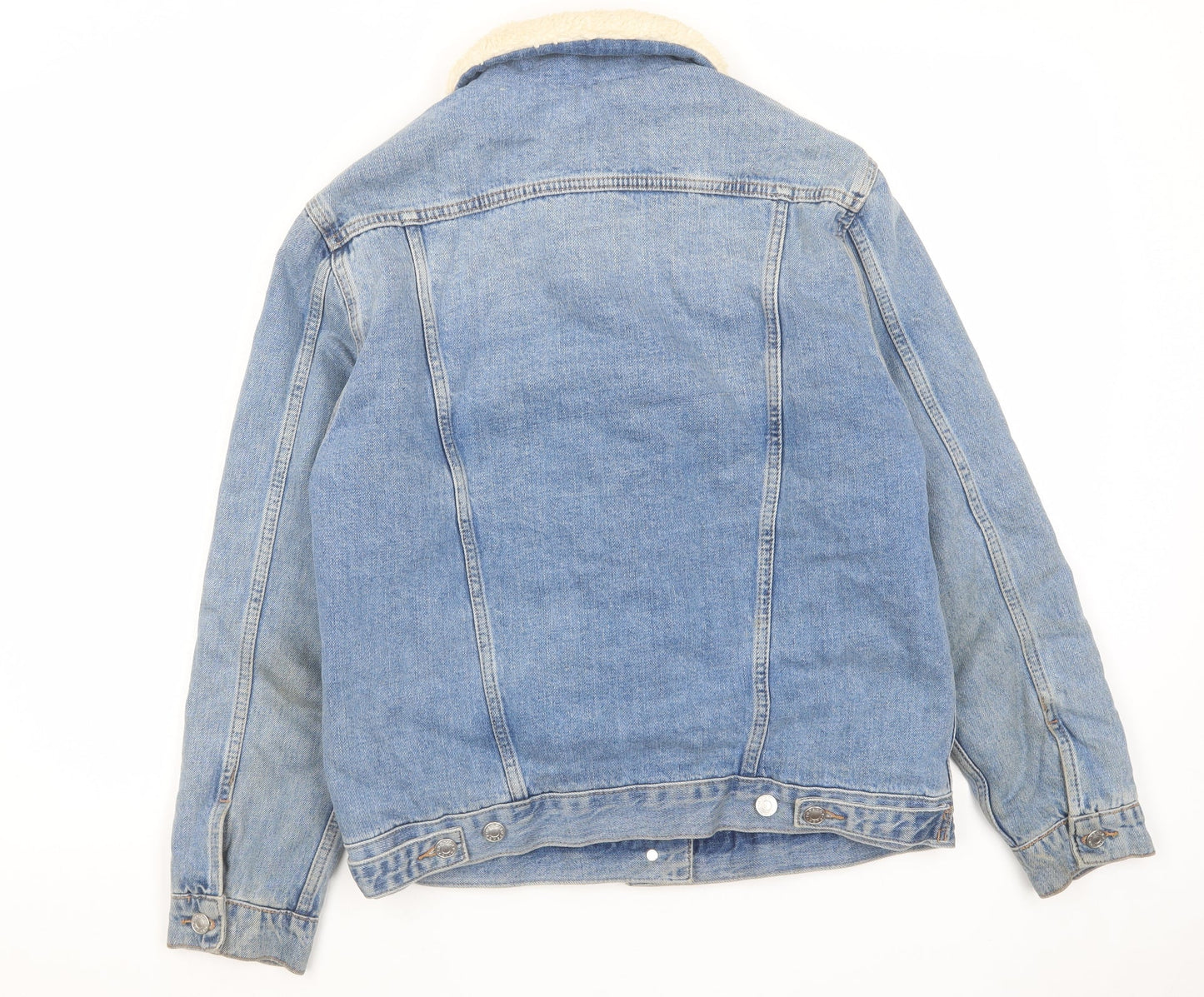 Topshop Womens Blue Jacket Size 6 Button