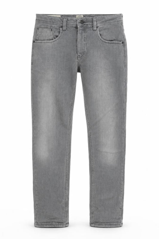 Crafted Mens Grey Cotton Skinny Jeans Size 32 in L30 in Regular Button