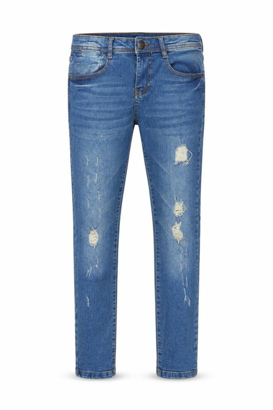 Khaadi Mens Blue Cotton Skinny Jeans Size 30 in L28 in Slim Zip