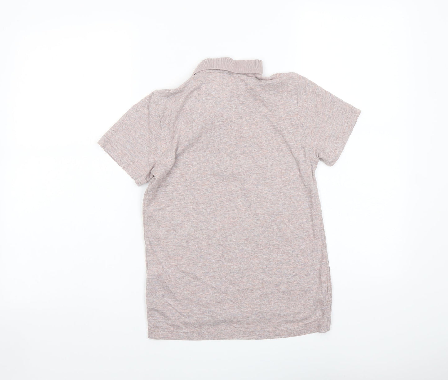 NEXT Boys Pink Cotton Basic Polo Size 9 Years Collared Button