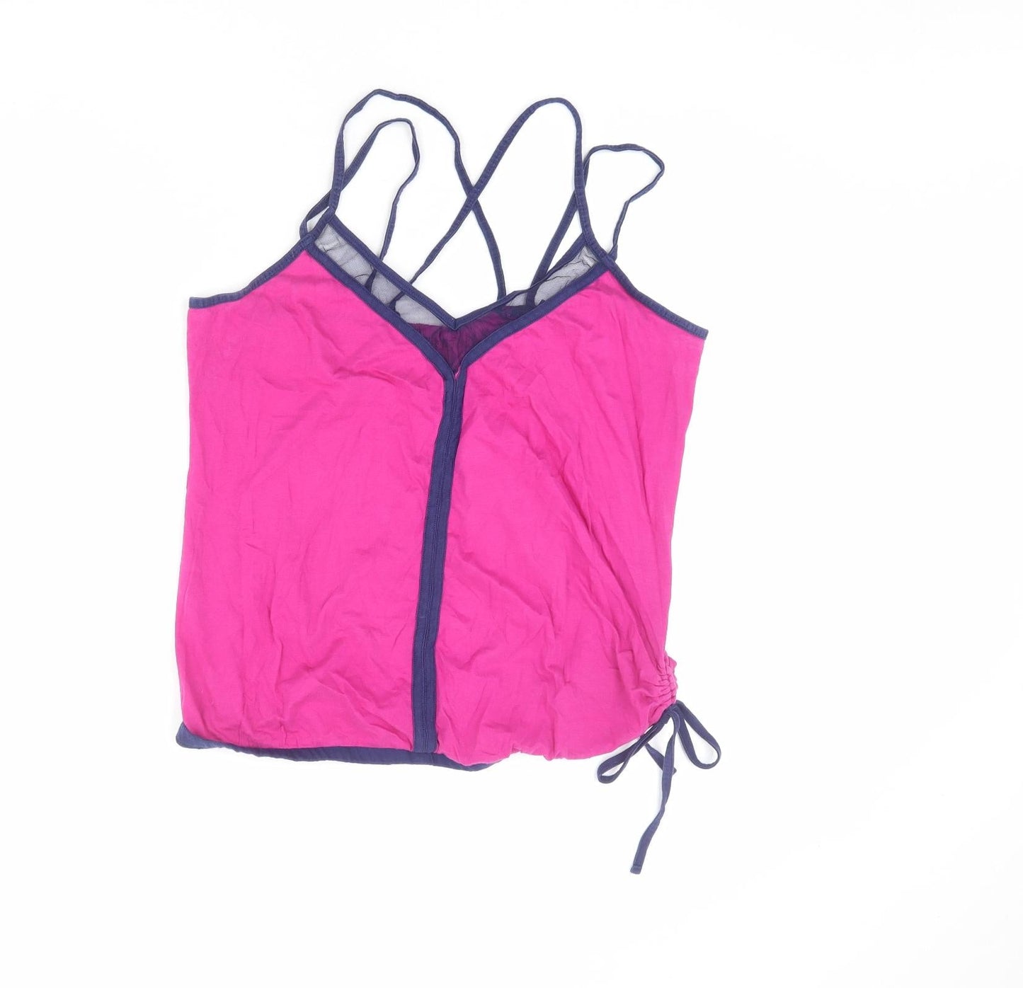 NEXT Womens Purple Cotton Basic Tank Size 14 V-Neck