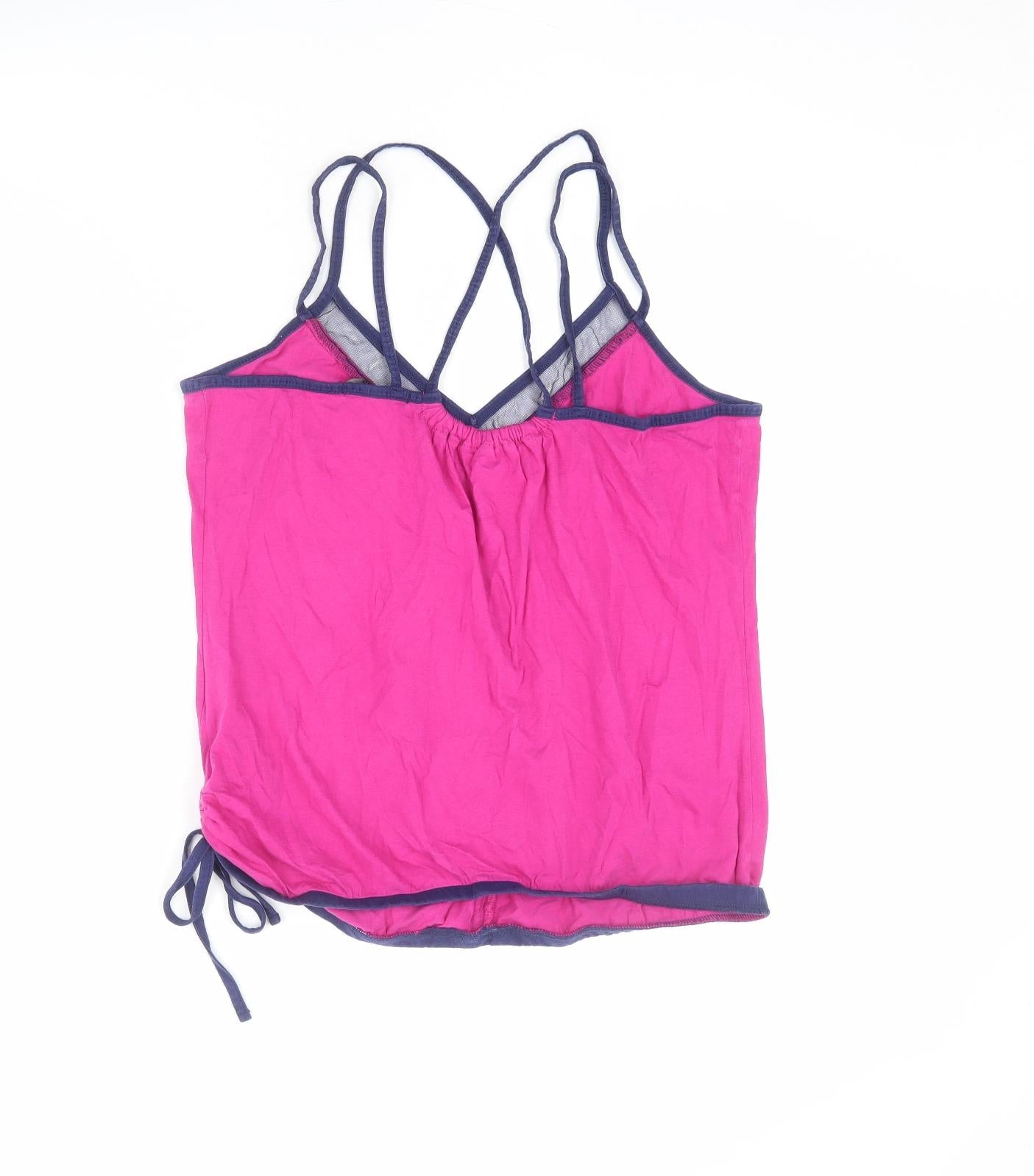 NEXT Womens Purple Cotton Basic Tank Size 14 V-Neck