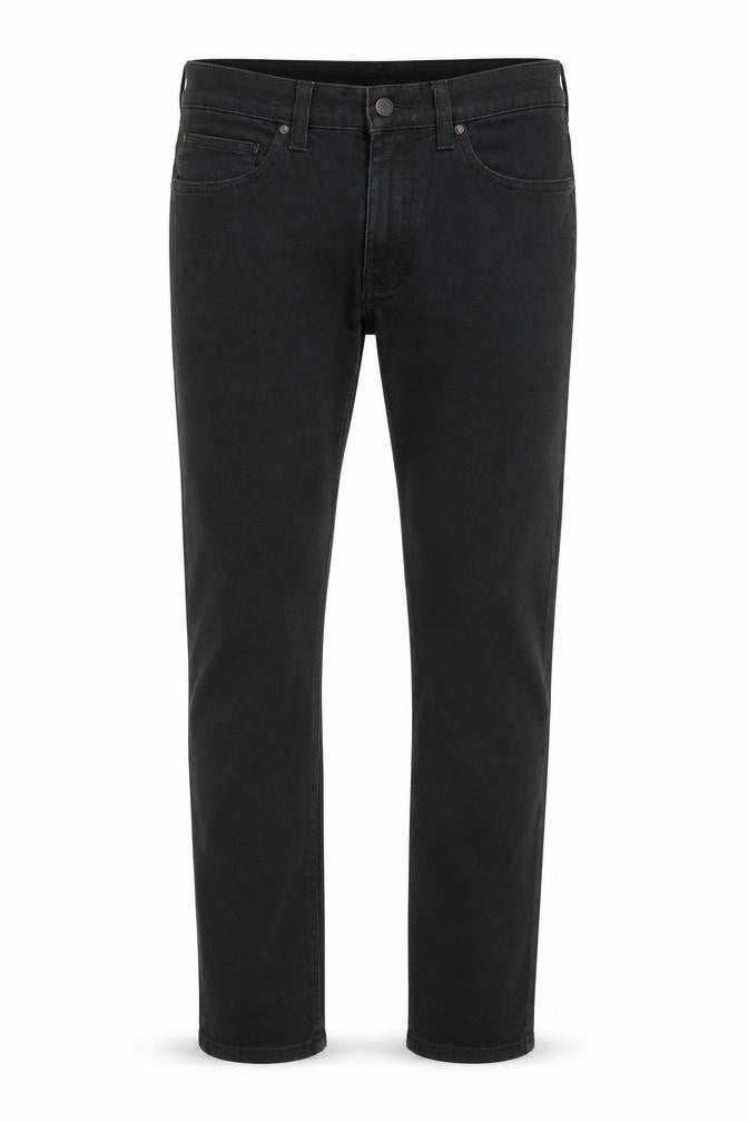 Marks & Spencer Mens Black Cotton Skinny Jeans Size 32 in L33 in Regular Button