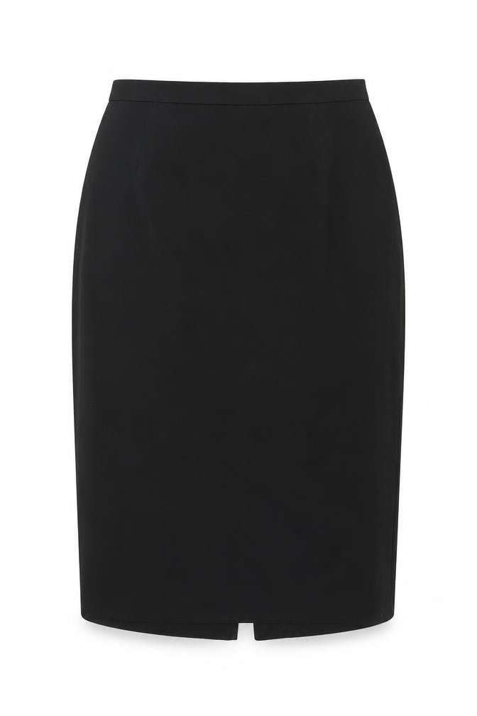 Marks & Spencer Womens Black Polyester Straight & Pencil Skirt Size 32 in Zip