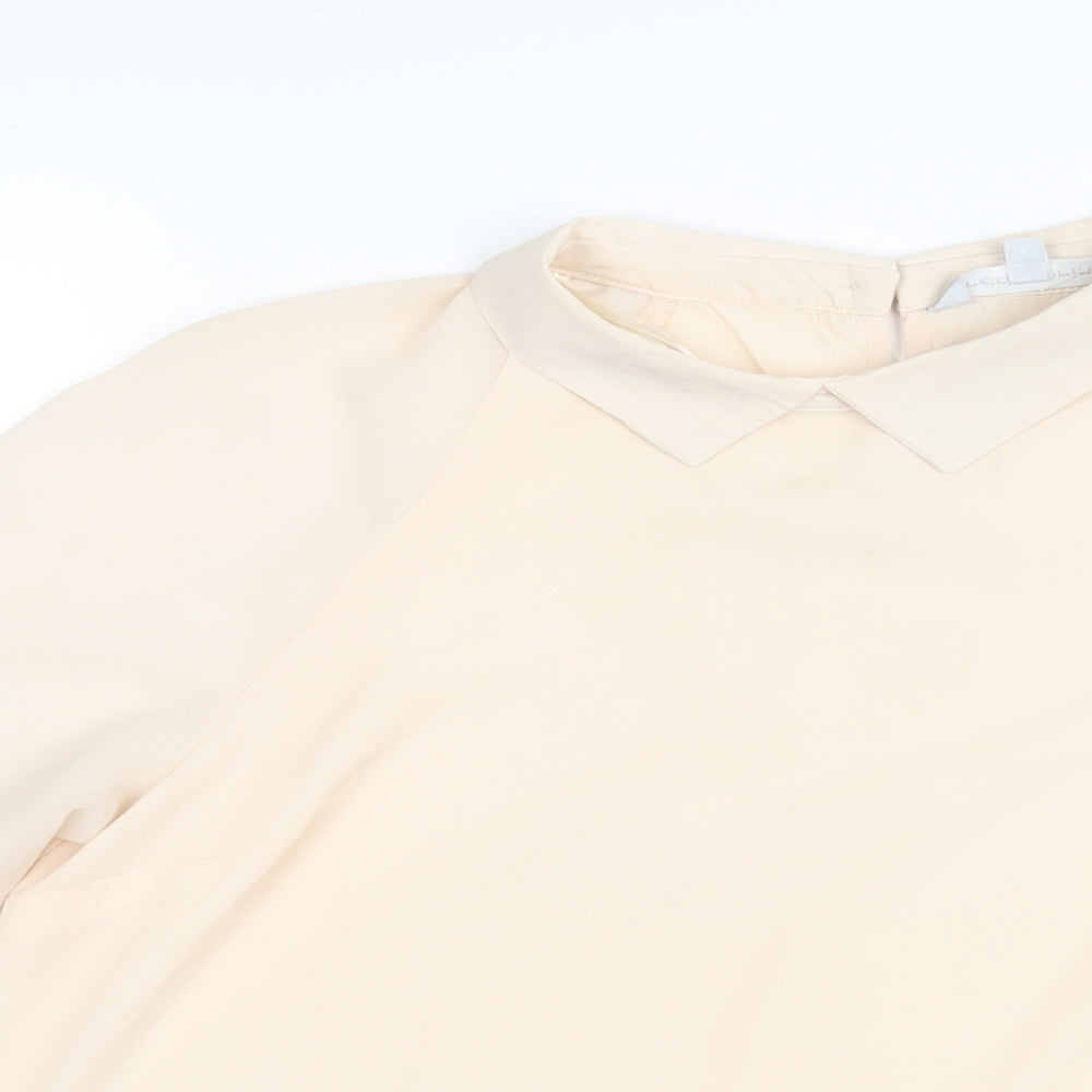 Red Herring Womens Pink Polyester Basic Blouse Size 10 Collared