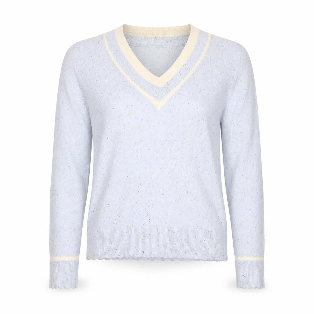 NEXT Womens Grey V-Neck Viscose Pullover Jumper Size M
