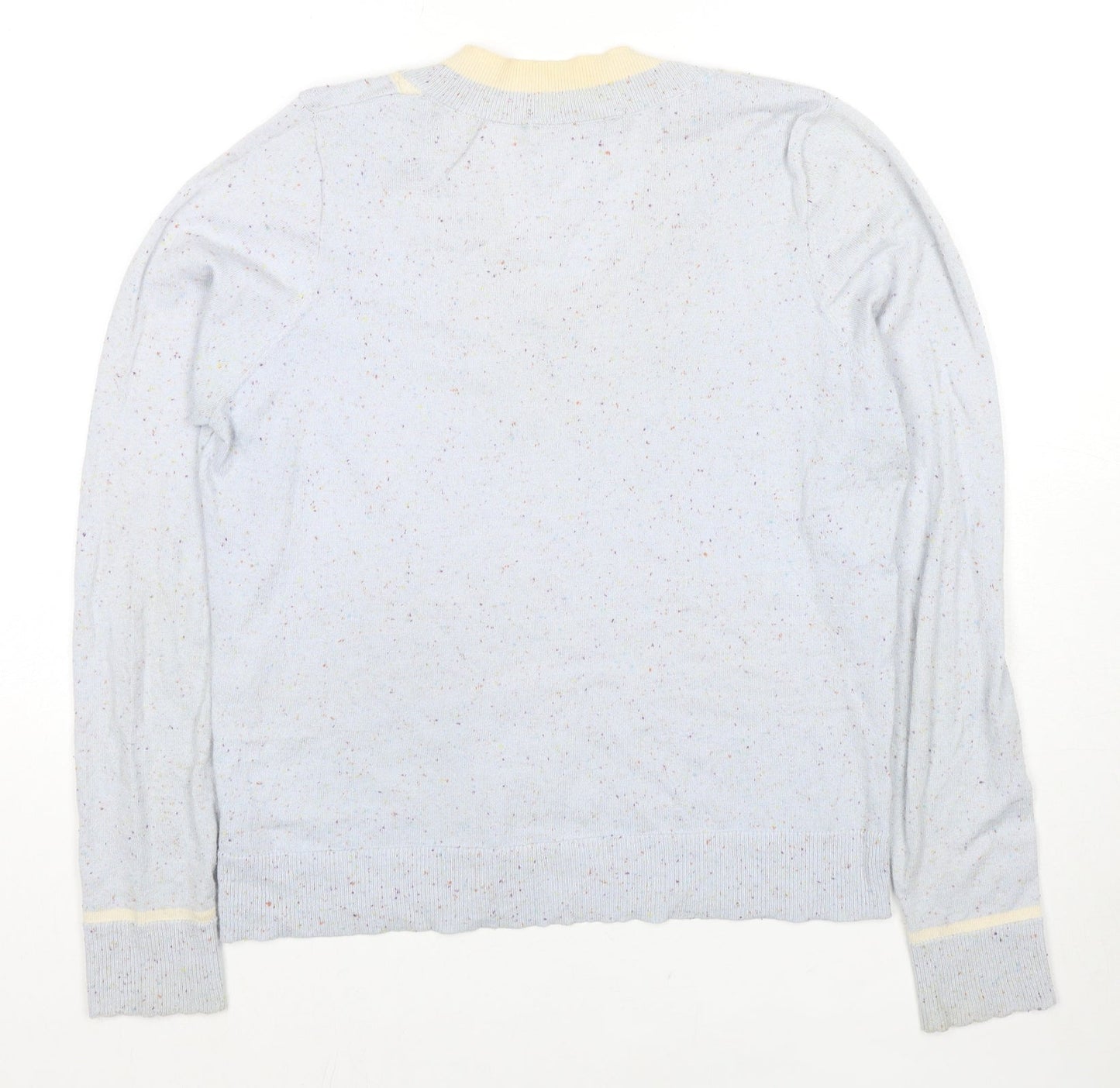 NEXT Womens Grey V-Neck Viscose Pullover Jumper Size M