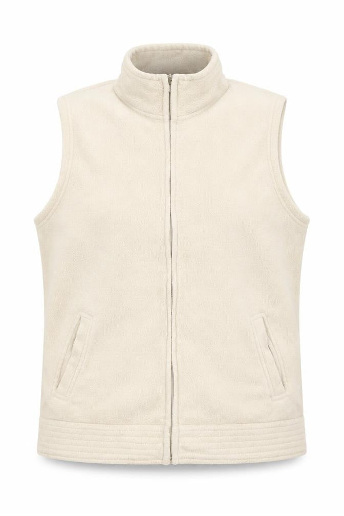 EWM Womens Beige Gilet Jacket Size L Zip