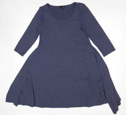 Preloved Phase Eight Womens Blue Viscose A-Line Size 10 Scoop Neck Pullover - Front