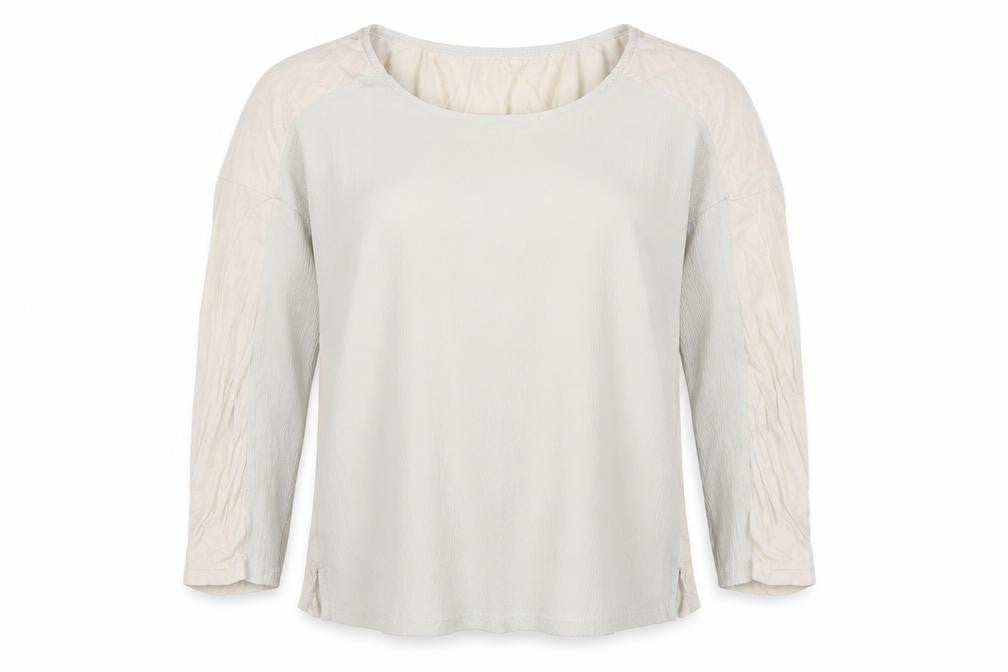 Marks & Spencer Womens Ivory Polyester Basic Blouse Size 8 Round Neck
