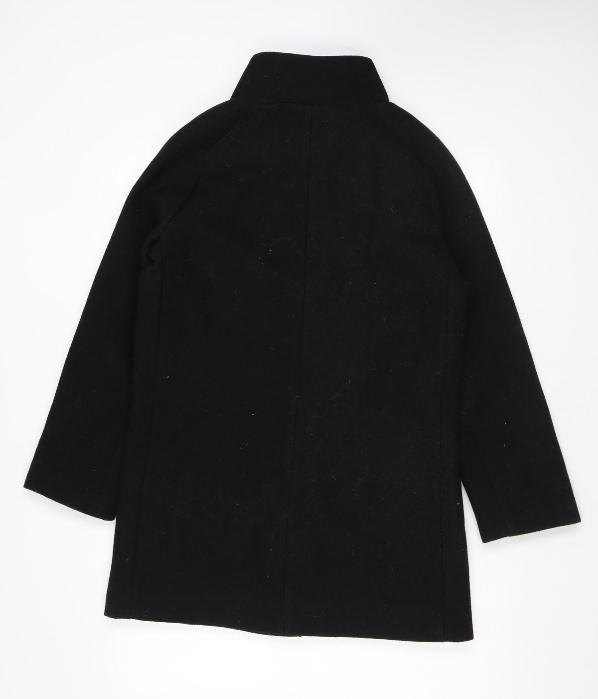 Mango Womens Black Overcoat Coat Size XS Zip