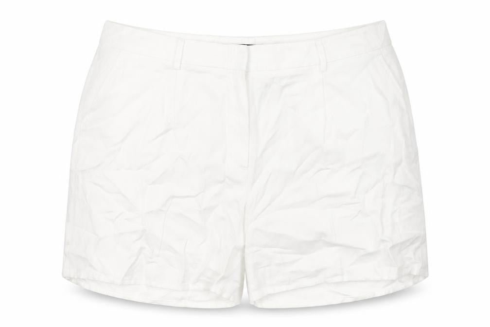Autograph Womens White Cotton Basic Shorts Size 20 Regular Zip