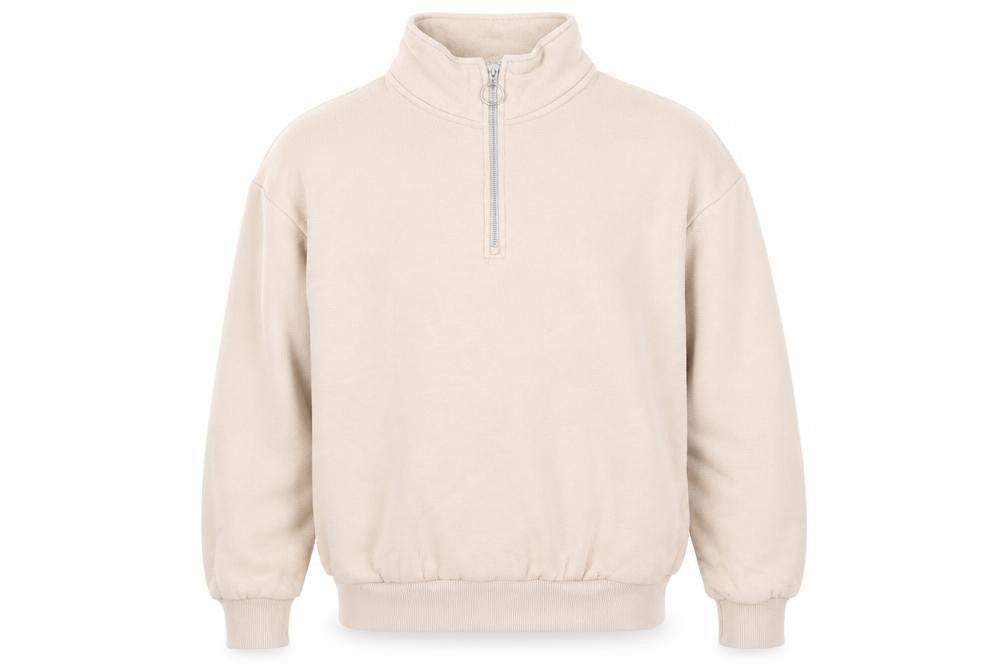 Bershka Mens Ivory Cotton Pullover Sweatshirt Size S