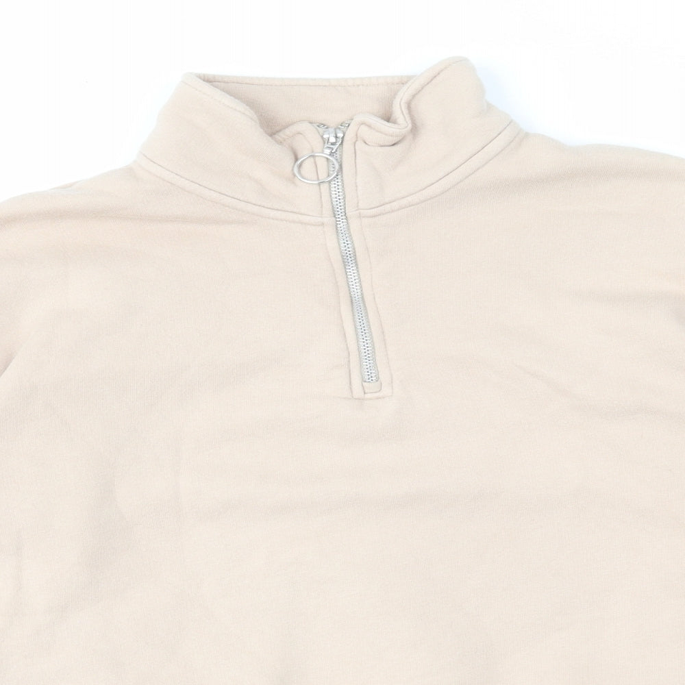 Bershka Mens Ivory Cotton Pullover Sweatshirt Size S