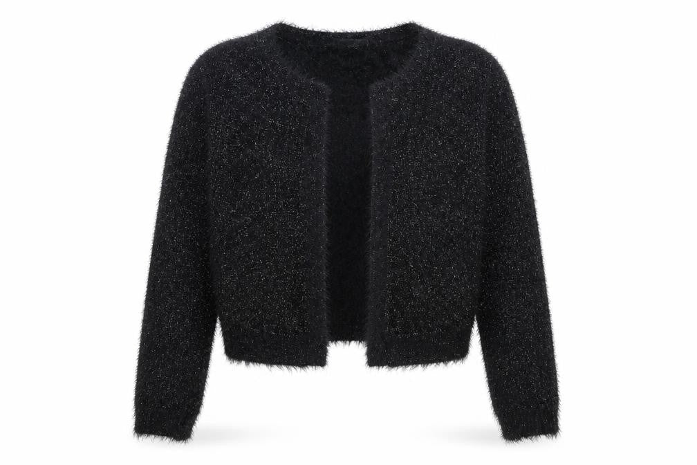 Wallis Womens Black V-Neck Polyamide Cardigan Jumper Size L - Open