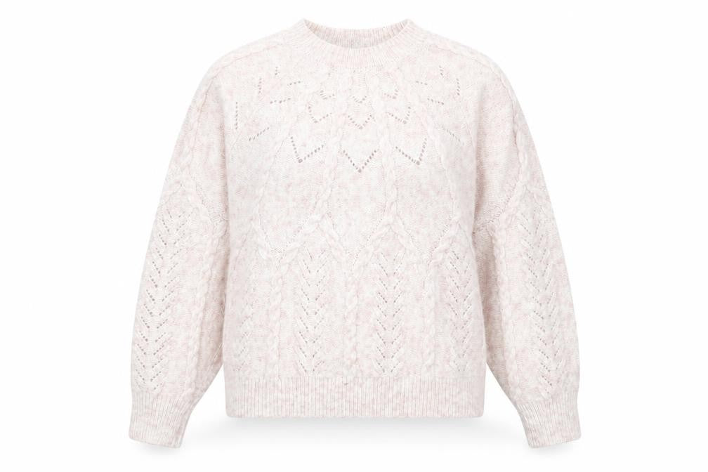 Marks & Spencer Womens Pink Round Neck Polyester Pullover Jumper Size M