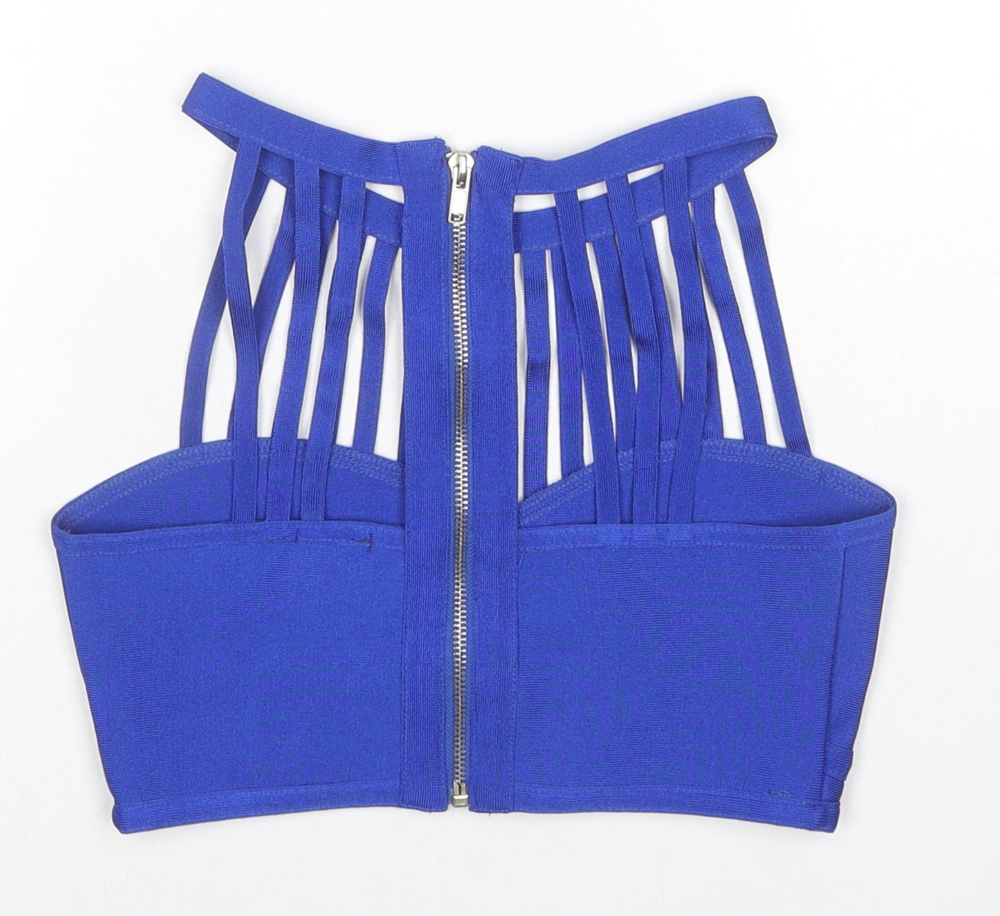 Moondance Ibiza Womens Blue Polyester Basic Tank One Size Round Neck - Strap Detail Bralette