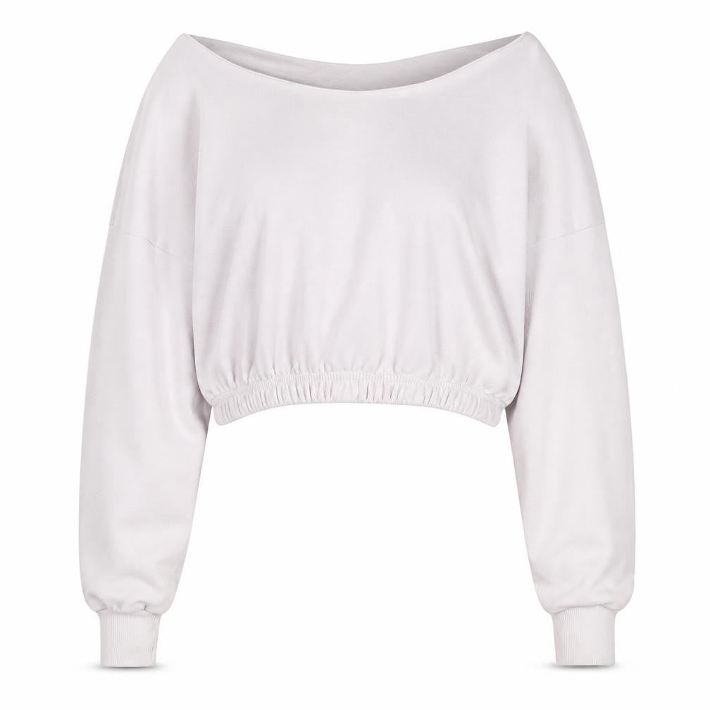 Boohoo Womens Grey Cotton Pullover Sweatshirt Size S Pullover