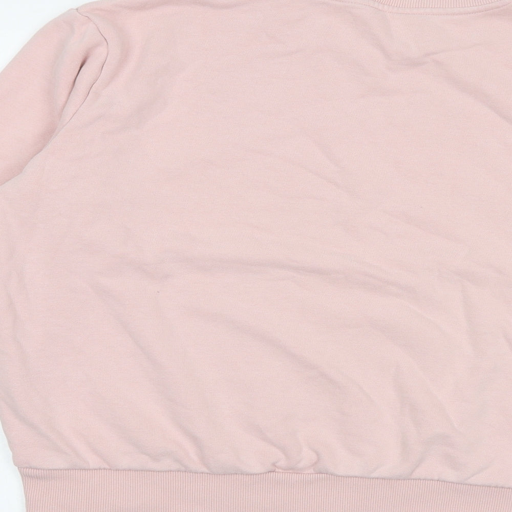 Marks and Spencer Womens Pink Cotton Pullover Sweatshirt Size M Pullover