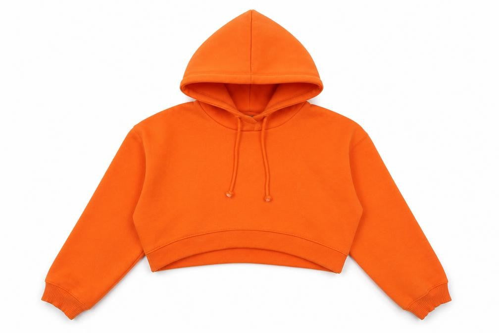 Zara Womens Orange Cotton Pullover Hoodie Size S Pullover