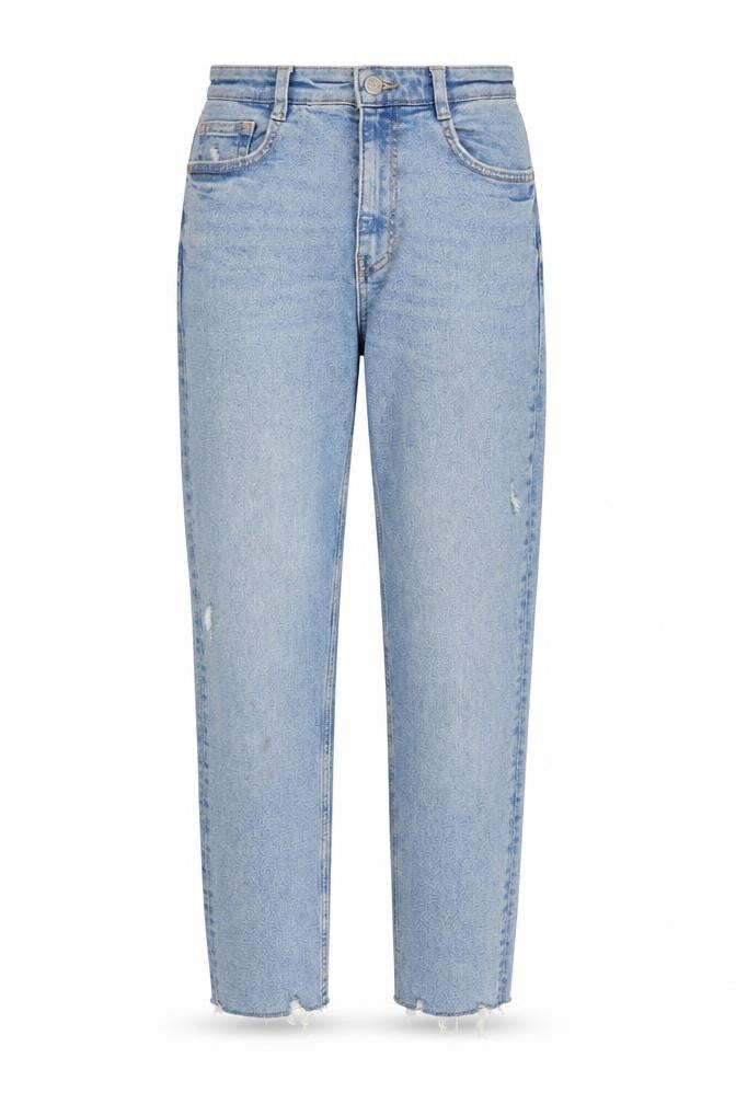 Zara Womens Blue Cotton Straight Jeans Size 8 L28 in Regular Zip