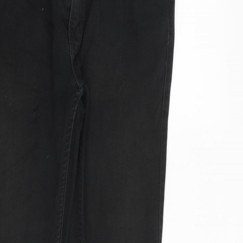 Topman Mens Black Cotton Skinny Jeans Size 30 in L33 in Slim Zip
