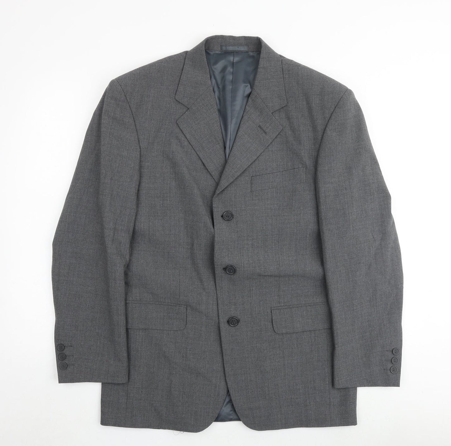 Modern Classics Mens Grey Wool Jacket Suit Jacket Size 38 Regular