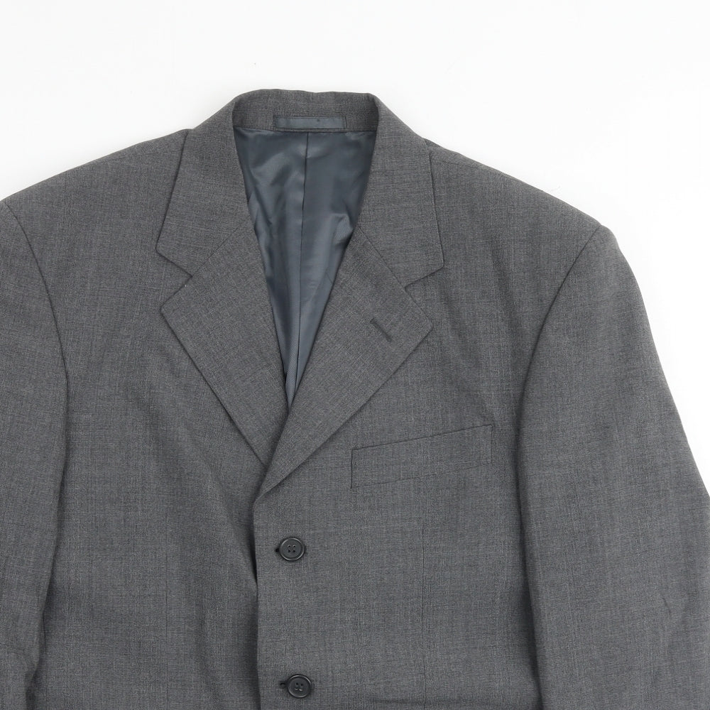 Modern Classics Mens Grey Wool Jacket Suit Jacket Size 38 Regular