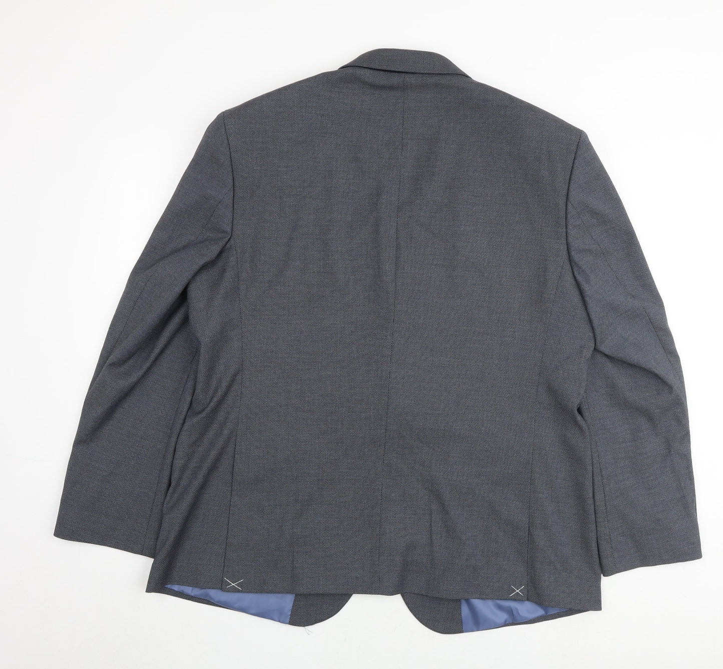 Marks and Spencer Mens Blue Polyester Jacket Suit Jacket Size 42 Regular