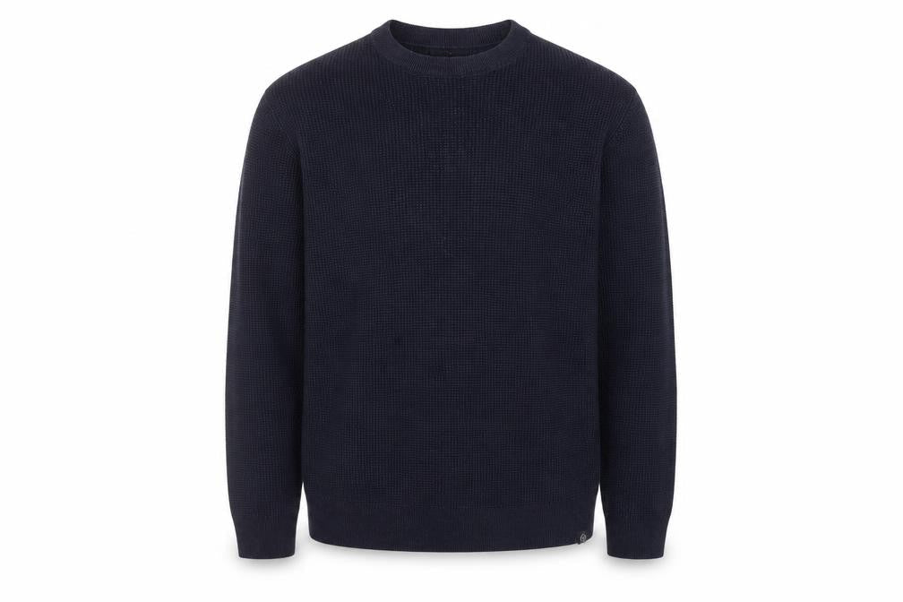 Marks & Spencer Mens Blue Crew Neck Polyester Pullover Jumper Size L Long Sleeve