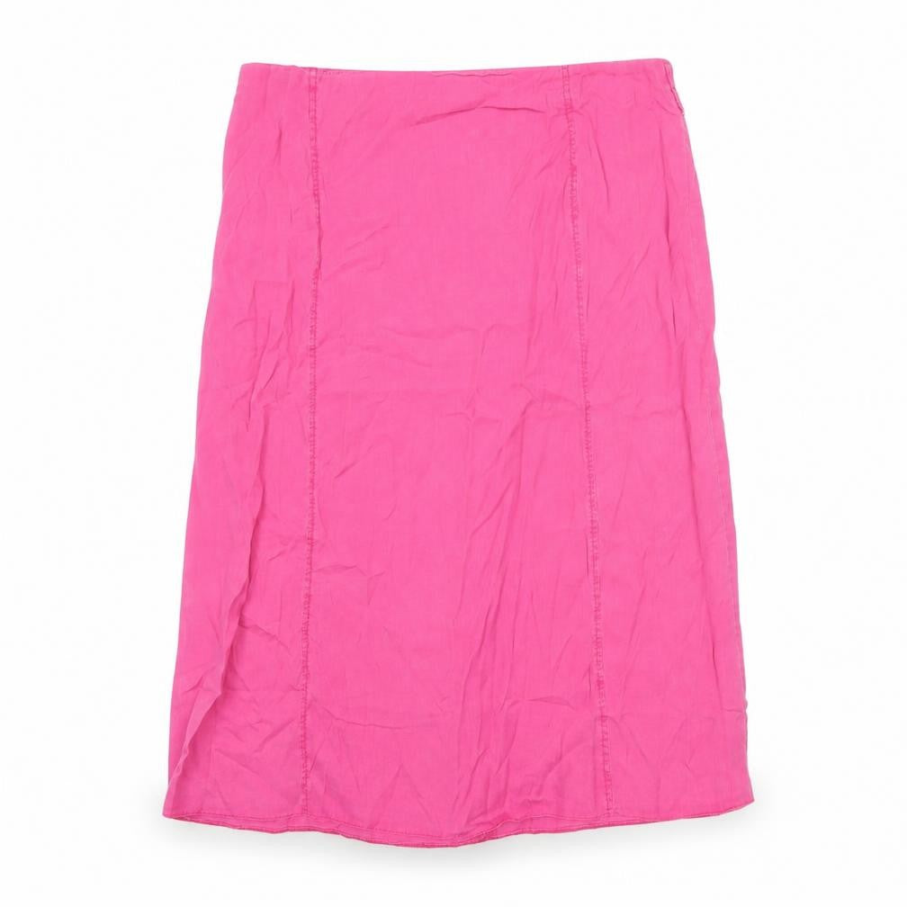 Ann Harvey Womens Pink Polyester A-Line Skirt Size 22 Zip