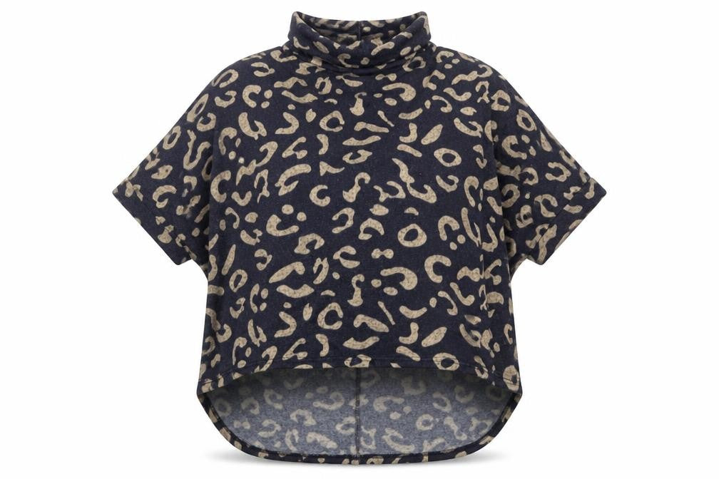 Stella Morgan Womens Black Roll Neck Animal Print Polyester Pullover Jumper Size 8
