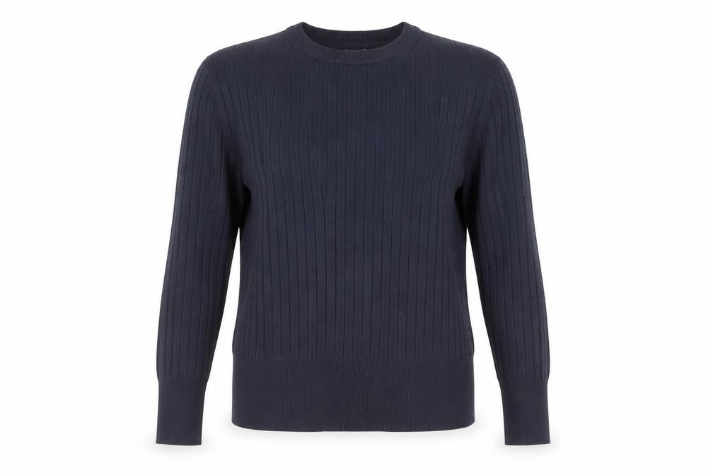 H&M Womens Blue Crew Neck Viscose Pullover Jumper Size XS