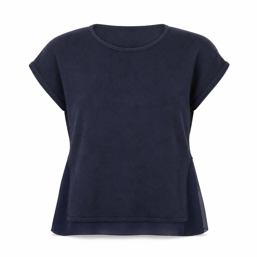Warehouse Womens Blue Round Neck Polyester Pullover Jumper Size 8