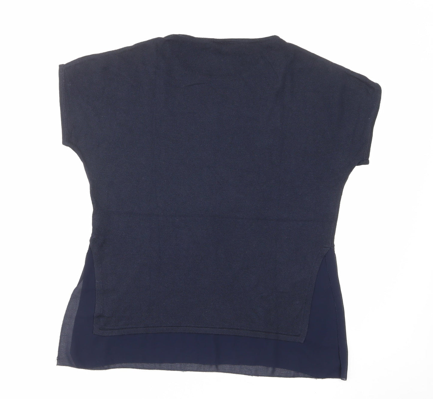 Warehouse Womens Blue Round Neck Polyester Pullover Jumper Size 8