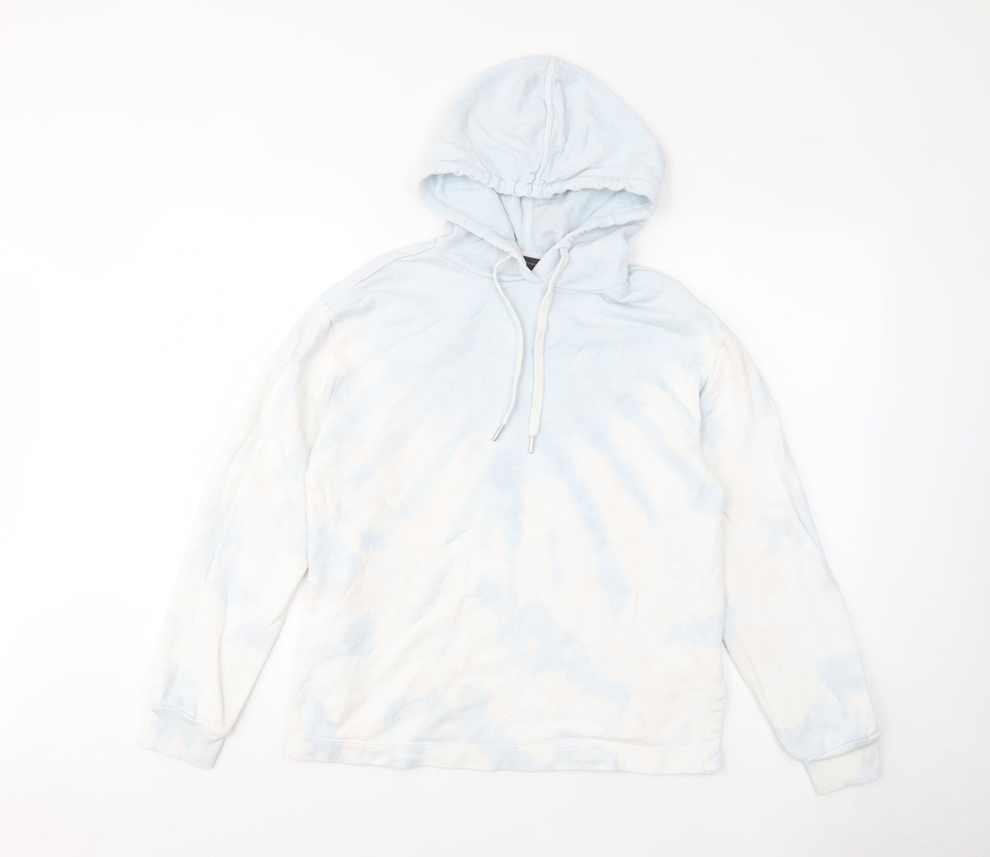 Marks and Spencer Womens Blue Cotton Pullover Hoodie Size 12 Pullover