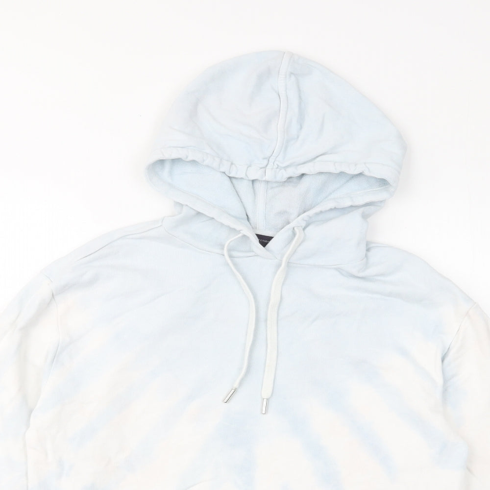 Marks and Spencer Womens Blue Cotton Pullover Hoodie Size 12 Pullover