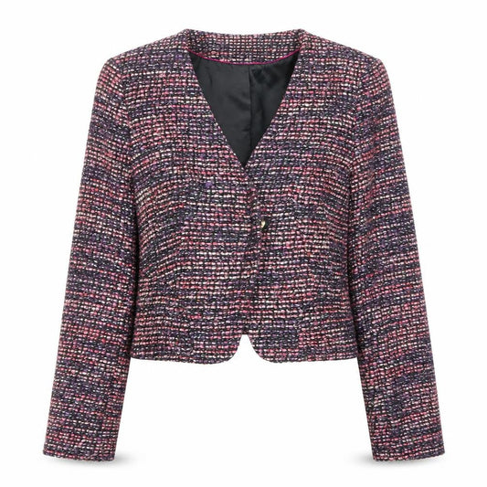 H&M Womens Multicoloured Jacket Blazer Size 10 Zip - Open