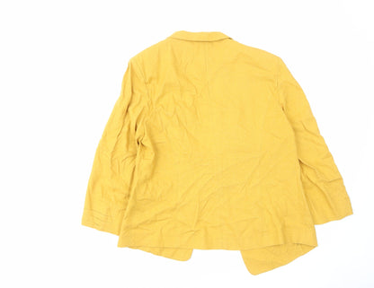 Marks & Spencer Womens Yellow Jacket Blazer Size 12 - Open