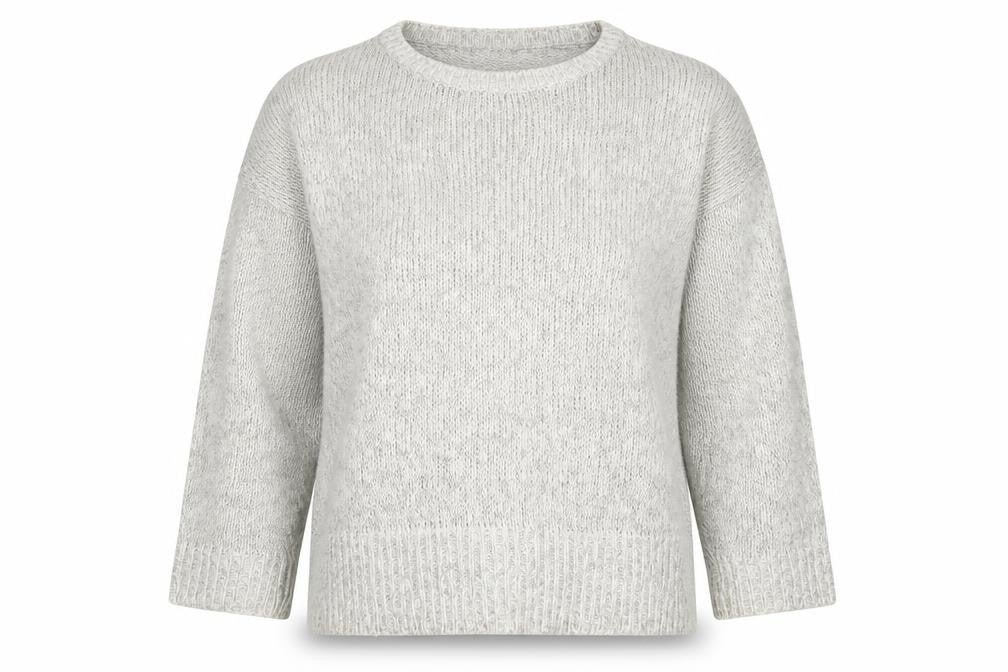 New Look Womens Grey Crew Neck Acrylic Pullover Jumper Size L