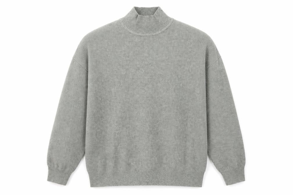 Marks & Spencer Mens Green High Neck Acrylic Pullover Jumper Size L Long Sleeve